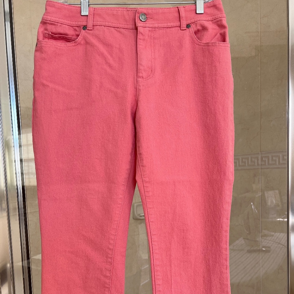 Chicos Pinkish Straight leg jeans Size 1 (equivalent to size 8)